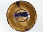 Handmade Black Locust Burl Wood Companion Urn, Purple Mineral Inlay, Amethyst Lid (400 c.i.)