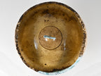 Handmade Black Locust Burl Urn: Larimar lid, mineral Inlay (215 c.i.)