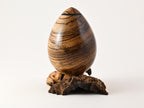 Small Handmade Zebra Wood Urn, Mangrove root (70 c.i.)