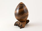 Small Handmade Zebra Wood Urn, Mangrove root (70 c.i.)