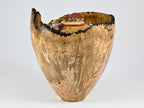 Handmade Maple Burl Wood Urn, Vanadinite lid (220 c.i)