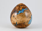 Handmade Olive urn, Blue Mineral Inlay (175 c.i)