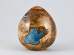 Handmade Olive urn, Blue Mineral Inlay (175 c.i)