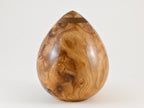 Handmade Siccamore Wood Urn, Light Blue Mineral Inlay (200 c.i.)