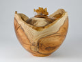 Handmade Yew Wood Urn, Rhinestone cluster lid (230 c.i.)